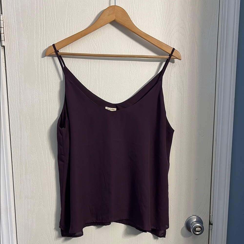 Lily White Deep Plum Camisole Top